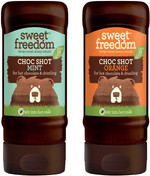 Sweet Freedom - CHOC SHOT Orange and Mint for Hot Chocolate & Drizzling - Only 13 Calories Per Teaspoon - For Milk Shakes, Desserts, Pancakes - Healthy Baking - Vegan & Plant Based - 320g, Pack of 1 Sweet Freedom - CHOC SHOT Orange and Mint for Hot Chocolate & Drizzling - Only 13 Calories Per Teaspoon - For Milk Shakes, Desserts, Pancakes - Healthy Baking - Vegan & Plant Based - 320g, Pack of 1