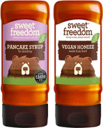 Sweet Freedom Vegan Breakfast Bundle - x1 Golden Syrup 350 G & x1 Honeee Syrup 350 G Sweet Freedom Vegan Breakfast Bundle - x1 Golden Syrup 350 G & x1 Honeee Syrup 350 G