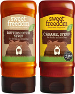 Sweet Freedom Butterscotch Syrup Pack of 1 X Sweet Freedom Caramel Syrup Pack of 1