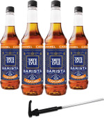 Tate & Lyle Pumpkin Spice Coffee Syrup 750ml Fairtrade (4 Bottles, with Pump)