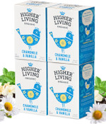 Higher Living Chamomile & Vanilla Organic Herbal Tea - Aromatic, Caffeine Free Calming Tea with Fennel, Lemon Balm, Orange Peel & Licorice - 4 Boxes, 15 Bags Each Higher Living Chamomile & Vanilla Organic Herbal Tea - Aromatic, Caffeine Free Calming Tea with Fennel, Lemon Balm, Orange Peel & Licorice - 4 Boxes, 15 Bags Each
