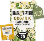 Heath & Heather Organic Camomile Teabags | Individually Wrapped Caffeine-Free Herbal Tea Infusion | 6 Packs of 20, Total 120 Tea Bags Heath & Heather Organic Camomile Teabags | Individually Wrapped Caffeine-Free Herbal Tea Infusion | 6 Packs of 20, Total 120 Tea Bags