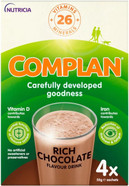 Complan Rich Chocolate Flavour Drink, 4 x 55g Sachets