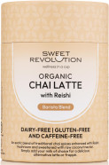 Sweet Revolution Organic Chai Latte with Reishi Barista Blend (1 x 100g) tub. Caffeine Free, Gluten Free, Dairy Free, Refined Sugar-Free Sweet Revolution Organic Chai Latte with Reishi Barista Blend (1 x 100g) tub. Caffeine Free, Gluten Free, Dairy Free, Refined Sugar-Free