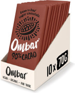 Vegan Chocolate - Ombar 90% Cacao Dark Chocolate (70g x 10 Bars) Organic, Fair Trade, Dairy Free and Gluten Free Chocolate Vegan Chocolate - Ombar 90% Cacao Dark Chocolate (70g x 10 Bars) Organic, Fair Trade, Dairy Free and Gluten Free Chocolate