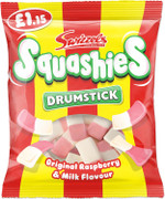 Swizzels Drumstick Squashies Original Sweets - Raspberry and Milk Flavour Foam Gum Sweets (Price Marked) Single Pack 120g Swizzels Drumstick Squashies Original Sweets - Raspberry and Milk Flavour Foam Gum Sweets (Price Marked) Single Pack 120g