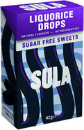 Sula Liquorice Drops, Sugar Free Boiled Sweets with Natural Flavour, 42 g (Pack of 14) Sula Liquorice Drops, Sugar Free Boiled Sweets with Natural Flavour, 42 g (Pack of 14)