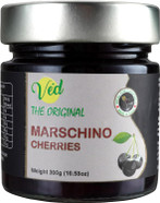 Ved Gourmet Original Black Maraschino Cherries - Italian Cherry for Old-Fashioned Cocktails - Vegan Cocktail, Bourbon Cherries in Natural Syrup for Cocktail Garnish,300G Ved Gourmet Original Black Maraschino Cherries - Italian Cherry for Old-Fashioned Cocktails - Vegan Cocktail, Bourbon Cherries in Natural Syrup for Cocktail Garnish,300G