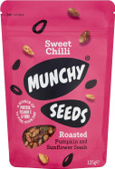 MUNCHY SEEDS Sweet Chilli, Sunflower, Pumpkin, Wheat & Gluten-Free, Plant-Based Fibre & Vitamin E, To Eat or Add to Salads or Stir Fry, Vegan Protein Snack for Kids and Adults - 125g Sharing Pack MUNCHY SEEDS Sweet Chilli, Sunflower, Pumpkin, Wheat & Gluten-Free, Plant-Based Fibre & Vitamin E, To Eat or Add to Salads or Stir Fry, Vegan Protein Snack for Kids and Adults - 125g Sharing Pack