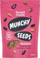 MUNCHY SEEDS Sweet Chilli, Sunflower, Pumpkin, Wheat & Gluten-Free, Plant-Based Fibre & Vitamin E, To Eat or Add to Salads or Stir Fry, Vegan Protein Snack for Kids and Adults - 450g Mega Pack MUNCHY SEEDS Sweet Chilli, Sunflower, Pumpkin, Wheat & Gluten-Free, Plant-Based Fibre & Vitamin E, To Eat or Add to Salads or Stir Fry, Vegan Protein Snack for Kids and Adults - 450g Mega Pack