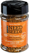 MUNCHY SEEDS Spicy Peri Peri 150g - Lightly Toasted Peri peri Seeds in a Convenient Shaker with a Spicy Kick, Great for Snacking, Topping Salads, Adding Heat to Dishes - Gluten-Free Shaker
