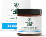 Vitality CBD Muscle & Joint Gel, 500 mg Strength CBD, 100 ml, NO THC