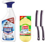Limescale Remover Spray Bundle: Classic Limescale Remover Spray 500ml with Elbow Grease Scrubbing Sponge & Crevice Cleaning Brushes - Ideal for Limescale Removal on Toilet, Shower & Kitchen Surfaces Limescale Remover Spray Bundle: Classic Limescale Remover Spray 500ml with Elbow Grease Scrubbing Sponge & Crevice Cleaning Brushes - Ideal for Limescale Removal on Toilet, Shower & Kitchen Surfaces