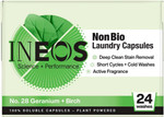 INEOS Non Bio Laundry Washing Capsules, 24 washes, High Performance Stain Remover For Clothes, Plant Powered, Soluble Capsules, For Sensitive Skin, Rhubarb + Pomegranate INEOS Non Bio Laundry Washing Capsules, 24 washes, High Performance Stain Remover For Clothes, Plant Powered, Soluble Capsules, For Sensitive Skin, Rhubarb + Pomegranate