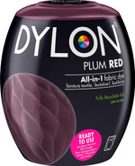 DYLON Washing Machine Fabric Dye Pod for Clothes & Soft Furnishings, 350g  Plum Red