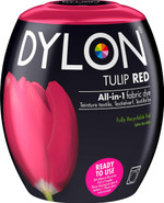 DYLON Washing Machine Fabric Dye Pod for Clothes & Soft Furnishings, 350g Tulip Red DYLON Washing Machine Fabric Dye Pod for Clothes & Soft Furnishings, 350g Tulip Red