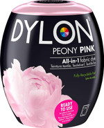 DYLON Washing Machine Fabric Dye Pod for Clothes & Soft Furnishings, 350g Peony Pink DYLON Washing Machine Fabric Dye Pod for Clothes & Soft Furnishings, 350g Peony Pink