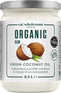 Eat Wholesome Organic Virgin Coconut Oil, Raw Cold-Pressed, 500 ml, Glass Jar in Box, for Cooking, Baking, Skincare & Hair Eat Wholesome Organic Virgin Coconut Oil, Raw Cold-Pressed, 500 ml, Glass Jar in Box, for Cooking, Baking, Skincare & Hair