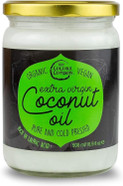 Organic Extra Virgin, Raw, Pure, Cold-Pressed, Vegan, GM-Free, Gluten-Free, Coconut Oil for Hair, Coconut Oil for Skin, Unrefined (500 ml)