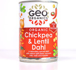 Geo Organics Chickpea & Lentil Dahl 400g (Pack of 1) | Organic Vegan Side Dish for Curry | Mild Spice | Certified Organic & Gluten-free Healthy Food | Suitable For Vegetarians & Vegans Geo Organics Chickpea & Lentil Dahl 400g (Pack of 1) | Organic Vegan Side Dish for Curry | Mild Spice | Certified Organic & Gluten-free Healthy Food | Suitable For Vegetarians & Vegans