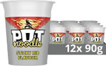 Pot Noodle Sticky Rib Standard Pot Noodle instant vegan* snack quick to make noodles 12x 90 g Pot Noodle Sticky Rib Standard Pot Noodle instant vegan* snack quick to make noodles 12x 90 g