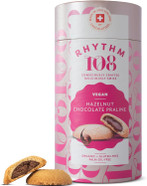 Rhythm 108 Swiss Vegan Hazelnut Chocolate Praline Biscuit Gift Tube 195g