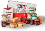 Great British Trading Large Afternoon Tea Luxury Gift Hamper with Scones, Strawberry Jam, Clotted Cream, Tea Bags and Shortbread Great British Trading Large Afternoon Tea Luxury Gift Hamper with Scones, Strawberry Jam, Clotted Cream, Tea Bags and Shortbread