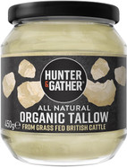 Hunter & Gather Organic Beef Tallow from Grass Fed British Cows 300g | Gluten Free, Seed Oil Free | Keto, Low Carb, Paleo I Ancestrally Inspired Nutrition I Simply 1 Ingredient I Glass Jar Hunter & Gather Organic Beef Tallow from Grass Fed British Cows 300g | Gluten Free, Seed Oil Free | Keto, Low Carb, Paleo I Ancestrally Inspired Nutrition I Simply 1 Ingredient I Glass Jar