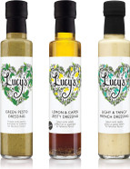 Lucys Dressings Lucys Favourites Bundle; Green Pesto Dressing, Lemon & Caper Zesty Dressing and Light & Tangy French Dressing 3 x 250ml Lucys Dressings Lucys Favourites Bundle; Green Pesto Dressing, Lemon & Caper Zesty Dressing and Light & Tangy French Dressing 3 x 250ml