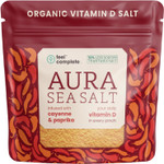 Your Daily Vitamin D in Every Pinch | Organic Aura Sea Salt | Infused Celtic Sea Salt with Cayenne & Paprika | 30% Less Sodium Than Table Salt | 5 Months of Vitamin D | 80g Resealable Pouch Your Daily Vitamin D in Every Pinch | Organic Aura Sea Salt | Infused Celtic Sea Salt with Cayenne & Paprika | 30% Less Sodium Than Table Salt | 5 Months of Vitamin D | 80g Resealable Pouch
