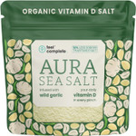 Your Daily Vitamin D in Every Pinch | Organic Aura Sea Salt | Infused Celtic Sea Salt with Wild Garlic | 30% Less Sodium Than Table Salt | 5 Months of Vitamin D | 80g Resealable Pouch Your Daily Vitamin D in Every Pinch | Organic Aura Sea Salt | Infused Celtic Sea Salt with Wild Garlic | 30% Less Sodium Than Table Salt | 5 Months of Vitamin D | 80g Resealable Pouch
