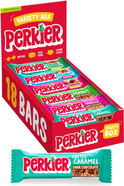 Perkier Salted Caramel Bars (30 Bars), Vegan, Gluten Free, Protein, High Fibre, Lower Sugar Snack, Natural Ingredients, Lower Calorie, Healthy, No Palm Oil, Nut Bar, Carbon Neutral Perkier Salted Caramel Bars (30 Bars), Vegan, Gluten Free, Protein, High Fibre, Lower Sugar Snack, Natural Ingredients, Lower Calorie, Healthy, No Palm Oil, Nut Bar, Carbon Neutral