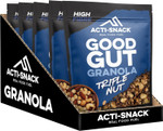 ACTI-SNACK Triple Nut Good Gut Granola - 5 X 380 grams packs - High Protein Cereals Breakfast - All Natural & High Calcium Low Sugar Granola ACTI-SNACK Triple Nut Good Gut Granola - 5 X 380 grams packs - High Protein Cereals Breakfast - All Natural & High Calcium Low Sugar Granola