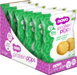Novo Nutrition | Protein Pops | Healthy Savoury Snack with High Protein, Low Sugar and High Fibre | Pack of 6 x 45g (Sour Cream and Onion)