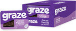 Graze Cocoa Vanilla Oat Flapjacks, Vegetarian Healthy Snacks, High in Fibre, 3 Bars per Punnet, Whole Oats & Natural Flavours - Packaging may vary - (9 x 50g Snacks)
