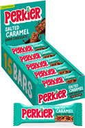 Perkier Salted Caramel Dark Chocolate Bars (15 Bars), Vegan, Gluten Free, Protein, High Fibre, Lower Sugar Snack, Natural Ingredients, Lower Calorie, Healthy, No Palm Oil, Nut Bar, Carbon Neutral Perkier Salted Caramel Dark Chocolate Bars (15 Bars), Vegan, Gluten Free, Protein, High Fibre, Lower Sugar Snack, Natural Ingredients, Lower Calorie, Healthy, No Palm Oil, Nut Bar, Carbon Neutral