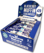 Gluten Free Snack Bars | Creative Nature Vegan Snack Bars | Blueberry Muffin Flavour | Healthy Snacks, Lunchbox Snacks | Top 14 Allergen Free | 20 x 30g Bars Gluten Free Snack Bars | Creative Nature Vegan Snack Bars | Blueberry Muffin Flavour | Healthy Snacks, Lunchbox Snacks | Top 14 Allergen Free | 20 x 30g Bars