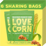 LOVE CORN Sour Cream & Chive Crunchy Corn Snack 115g x 6 Bags  Healthy Snacks Ideal for Gluten Free & Vegan Diets  Low Sugar Alternative for Crisps, Mixed Nuts & Pretzels  Perfect To Graze On LOVE CORN Sour Cream & Chive Crunchy Corn Snack 115g x 6 Bags  Healthy Snacks Ideal for Gluten Free & Vegan Diets  Low Sugar Alternative for Crisps, Mixed Nuts & Pretzels  Perfect To Graze On