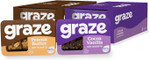 Graze - Protein Healthy Snacks - Peanut Butter - Packaging may vary - Total of 18 Snacks trays box Graze - Protein Healthy Snacks - Peanut Butter - Packaging may vary - Total of 18 Snacks trays box