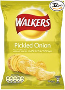 Walkers Crisp Pickled Onion 32.5g Bags (Box of 32)