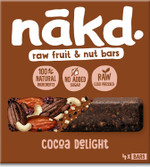 Nakd Cocoa Delight Natural Fruit & Nut Bars - Vegan - Healthy Snack - Gluten Free - 35g x 48 bars Nakd Cocoa Delight Natural Fruit & Nut Bars - Vegan - Healthy Snack - Gluten Free - 35g x 48 bars