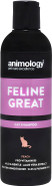 Animology Feline Great Cat Shampoo For Clean and Healthy Coat Cat Shampoo with Peach Fragrance Skin-Friendly, Innovative Formula Mild and Gentle Cat Grooming Shampoo, 250 ml (Pack of 1)