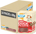 Good Boy - Tender Duck Fillets - Dog Treats - Made with 100% Natural Duck Breast Meat - 80 g e - Low Fat Dog Treats - Case of 10 Good Boy - Tender Duck Fillets - Dog Treats - Made with 100% Natural Duck Breast Meat - 80 g e - Low Fat Dog Treats - Case of 10