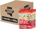 Good Boy Beef Fillets - Natural Dog Treats - Low Fat - Bulk Box - 3 x 300g Good Boy Beef Fillets - Natural Dog Treats - Low Fat - Bulk Box - 3 x 300g