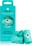 Adios Plastic Biodegradable Dog Poop Bags - Extra Thick Compostable Dog Poo Bags Made from Highest Rated EN13432 Certified Cornstarch | Leak Proof Dog Waste Bags in Mint Colour | 8 Rolls, 120 Adios Plastic Biodegradable Dog Poop Bags - Extra Thick Compostable Dog Poo Bags Made from Highest Rated EN13432 Certified Cornstarch | Leak Proof Dog Waste Bags in Mint Colour | 8 Rolls, 120