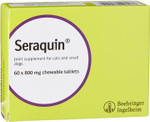 Seraquin Veterinary Joint Supplement with Turmeric for Cats and Small Dogs - 60 x 800 mg Chewable Tablets