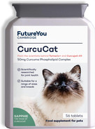CurcuCat Turmeric Cat Supplements 56 Capsules Cat Joint Care with Curcuma Complex & Turmeric Joint Supplements for Cats by FutureYou Cambridge CurcuCat Turmeric Cat Supplements 56 Capsules Cat Joint Care with Curcuma Complex & Turmeric Joint Supplements for Cats by FutureYou Cambridge
