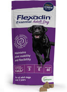 Flexadin Essential Joint Care Supplement for Adult Dogs containing Undenatured Type II Collagen, Omega 3 & Vitamin E/Promoting long-term joint health, mobility & flexibility / 60 chew pack Flexadin Essential Joint Care Supplement for Adult Dogs containing Undenatured Type II Collagen, Omega 3 & Vitamin E/Promoting long-term joint health, mobility & flexibility / 60 chew pack