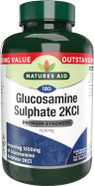 Natures Aid Glucosamine Sulphate 2KCl 1500mg  High Strength Joint Support  Helps Mobility & Flexibility  Non-GMO, Gluten-Free  Natural Supplement  180 Tablets
