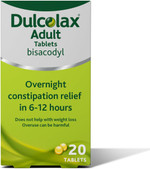 Dulcolax Adult - Constipation Relief Laxative 5mg Bisacodyl Gastro Resistant Tablets Tablets, 20 Count Dulcolax Adult - Constipation Relief Laxative 5mg Bisacodyl Gastro Resistant Tablets Tablets, 20 Count
